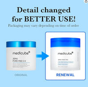 Medicube Zero Pore Pad 2.0 packaging renewal